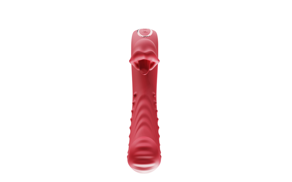 Front view of RedDrake showing the tongue-like tip inside the dragon-shaped external head
