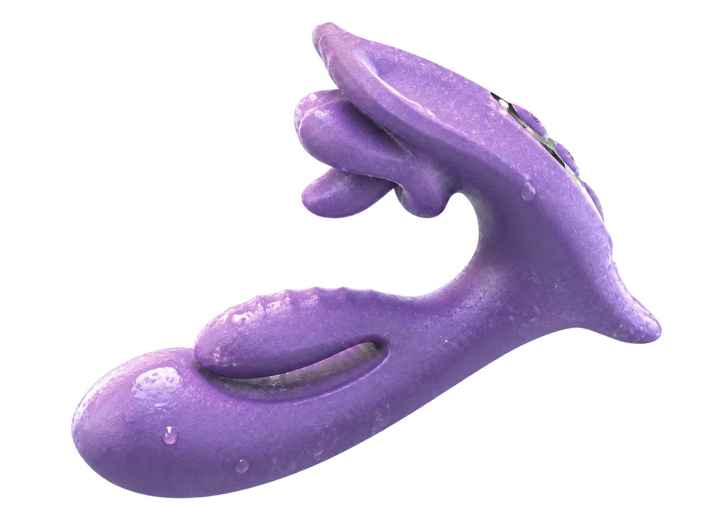Queen’s Bloom wearable licking vibrator with three tongue-shaped contacts